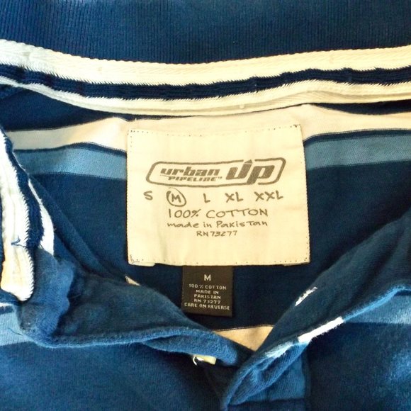 Urban Up Pipeline Multi-Shades of Blue, Polo Shirt, Size M, EUC! - Picture 8 of 9